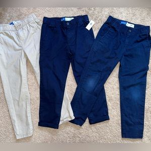 Old navy Lot of 4 Chino Built-In Flex Taper Pants for Boys size 6-7